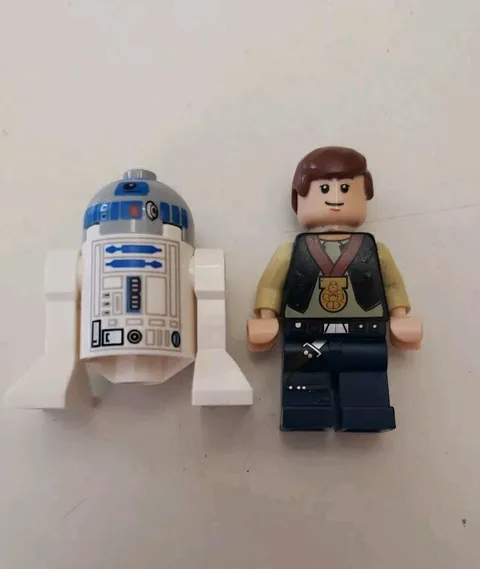 Lego Star Wars Han Solo And R2-D2 Minifigures 