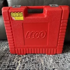 Vintage 1985 LEGO - Red Hard Plastic - Portable Carrying Storage Case Box