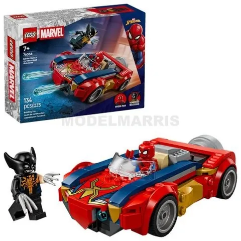 LEGO 76336 Super Heroes Marvel - Spider-Man vs. Venomized Wolverine Car