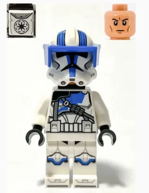 LEGO Star Wars 501st Clone Heavy Trooper SW1247 Minifigure 75345 Phase 2 W/blast