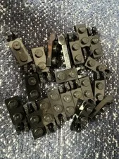 LEGO 44302 Black Hinge Plate 1 x 2 Locking with 2 Fingers on End 20 Pieces