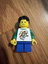 LEGO Boy Minifig Astronaut on Torso, Black Hair, Short Legs