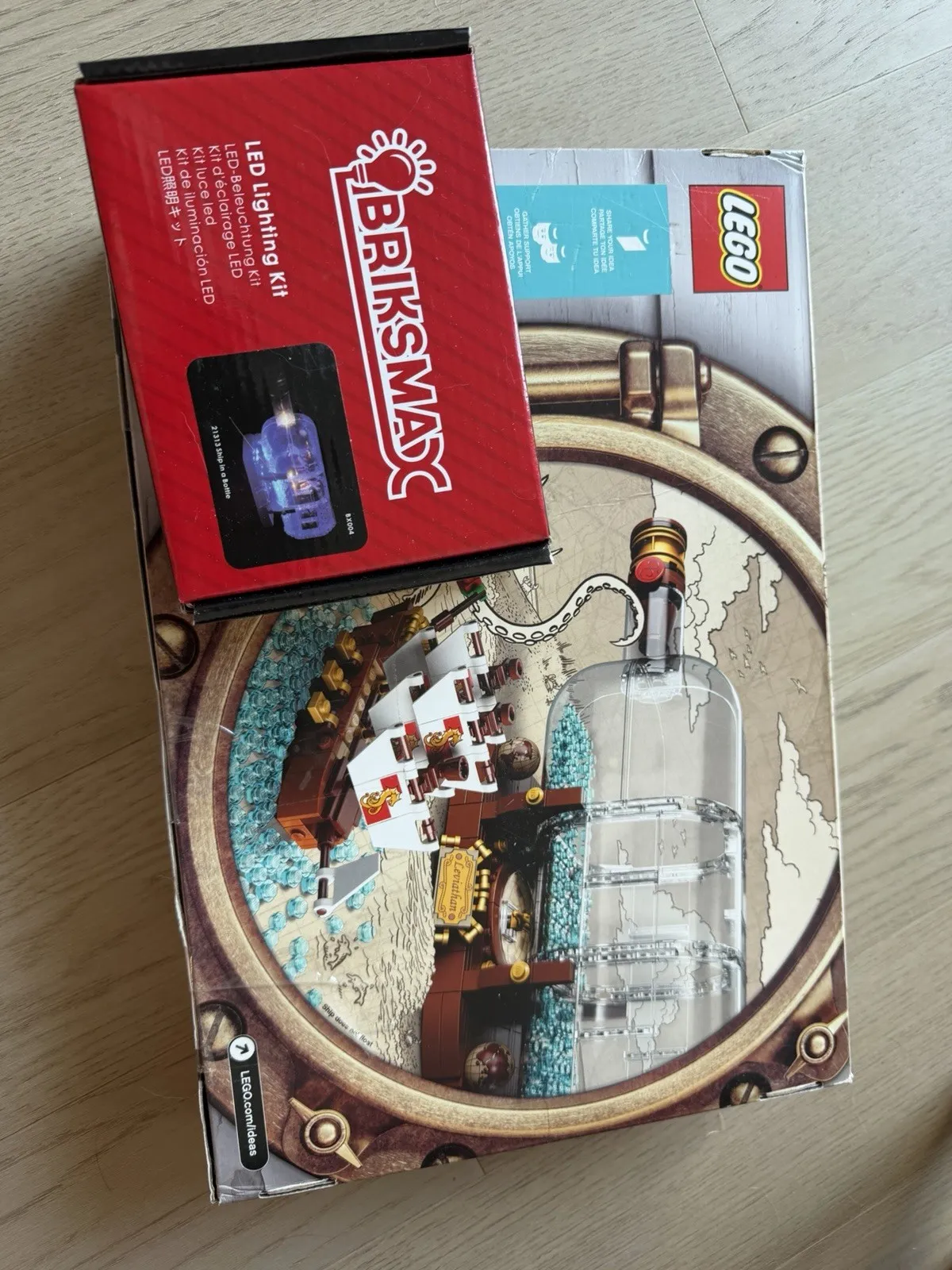 LEGO Ideas: Ship In A Bottle (92177) with Light Box & Instructions