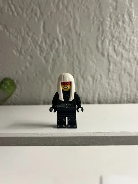 LEGO Harumi Minifigure Figure Black Outfit with Long White Hair Plastic Minifig