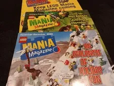 Vintage Lot Of 3 Lego Mania Magazines 1999 Star Wars Poster 