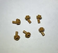 Lego Lot Of 6 Medium Nougat Holder Bar W/ Stud  Piece Part New Handle City