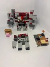 LEGO Minecraft 21163 The Redstone Battle NO Minifigures Nearly Complete Read