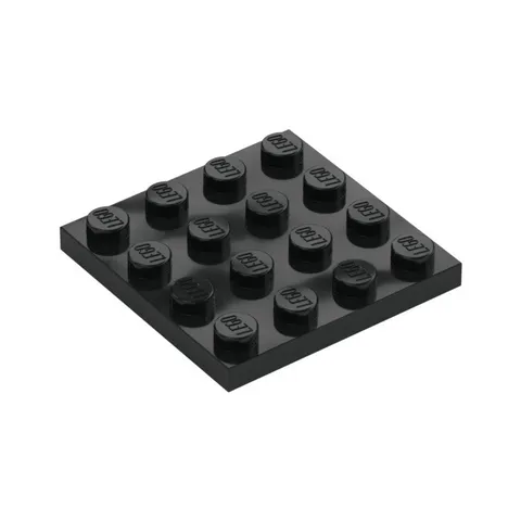 LEGO 10x Black 4x4 Plate inv.647