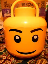 Lego Head Storage Brick Sorter Separator w/ 2 Trays & Handle 12"