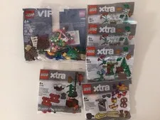 Lego Lot X5 Extra Polybags #40464,40465,40376(3), 1 VIP Polybag #40606