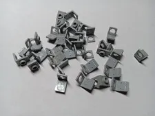 LEGO BULK LOT 38 LIGHT BLUISH GRAY MINIFIGURE NECK BRACKET WITH BACK STUD #42446
