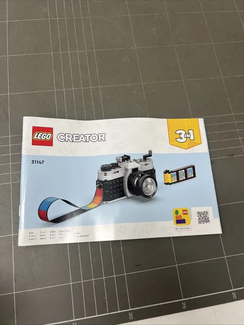 VINTAGE TOY LEGO MANUAL INSTRUCTIONS BOOKLET ART CREATOR 31147 CAMERA