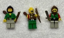 Lot Of 3 Vintage LEGO Dark Forest Theme Forestmen (cas008, cas010, cas004)