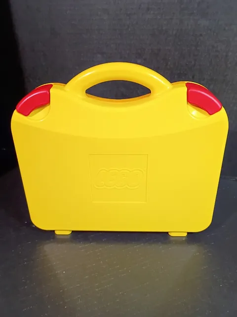 LEGO Yellow & Red Plastic Carrying Case Storage with Handle with Legos # 10713