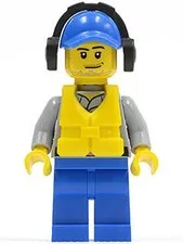 LEGO® Minifigure Town cty0418 Coast Guard City Crew Member Male Blue Cap w/Hole