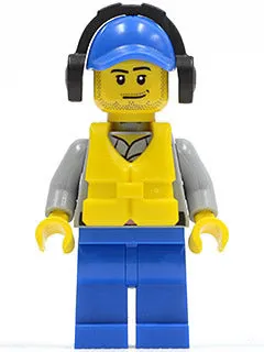 LEGO® Minifigure Town cty0418 Coast Guard City Crew Member Male Blue Cap w/Hole