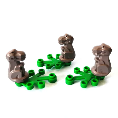 Lego Gray Baby Dinosaurs Tyrannasaurus Rex x3 Plant Parts A17