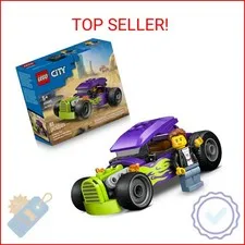 LEGO City Hot Rod Race Car Building Toy for Kids - Pretend Play Set for Boys & G