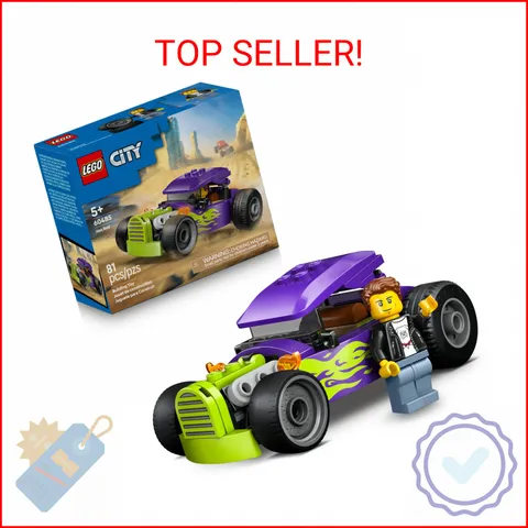 LEGO City Hot Rod Race Car Building Toy for Kids - Pretend Play Set for Boys & G