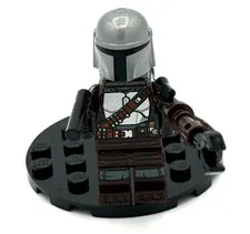 LEGO sw1166 The Mandalorian Din Djarin Mando Silver Beskar Armor Jet Pack Plain