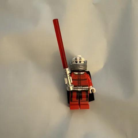 LEGO Plastic Minifigure Red Outfit with Black Cape & Red Lightsaber