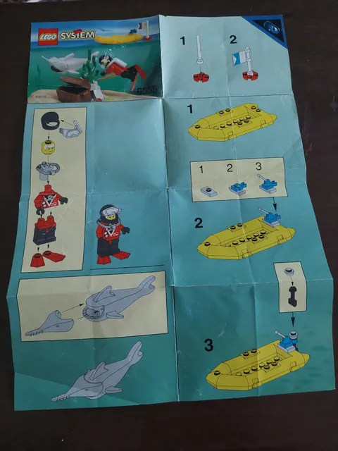 LEGO 6555 Sea Hunter Diver Town System Vintage- Instructions Only