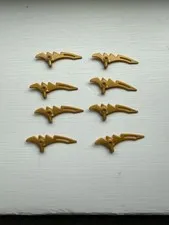 LEGO 98141 Minifigure Weapon Blade Serrated with Bar Pearl Gold x8
