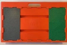 Lego Lap Table Carrying Case Storage Trays Sliding Green Base Gray Plates 1998