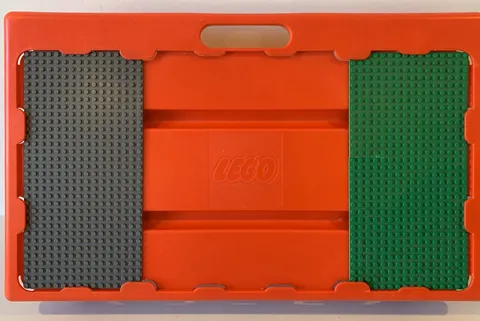 Lego Lap Table Carrying Case Storage Trays Sliding Green Base Gray Plates 1998