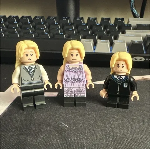 Lego Minifigure Luna Lovegood Lot of 3 Blonde Hair Figures w/ Assorted Outfits 