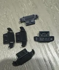 LEGO Plate 1 x 2 with Spoiler Car Grille (50949) Black 5 Pieces