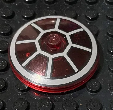 LEGO Trans Red Dish Radial TIE Fighter Cockpit Pattern Set 75194