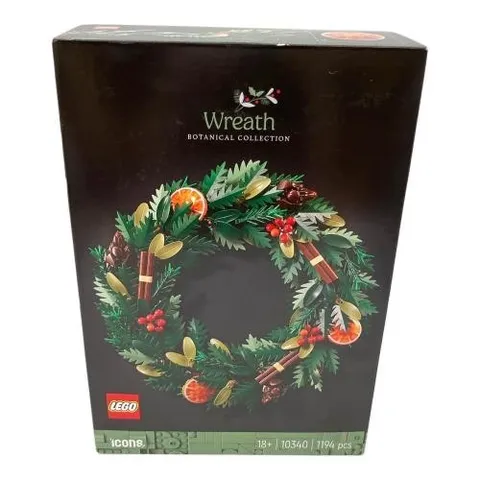 Lego Christmas Wreath 10340 1194 Pieces Holiday Home Decor Building Set New