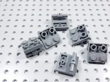 LEGO Lot of 6 Dark Bluish Gray 2x2 Modified Plates on Bottom BE