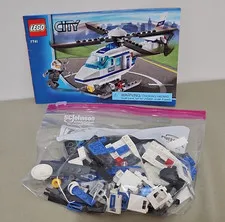 LEGO City (7741) Police Helicopter 99% Complete With Instructions