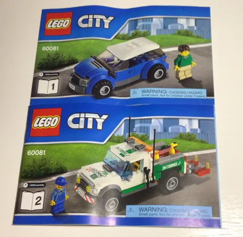 LEGO CITY 60081 Pickup Tow Truck instruction manual books 1 & 2 only, no bricks