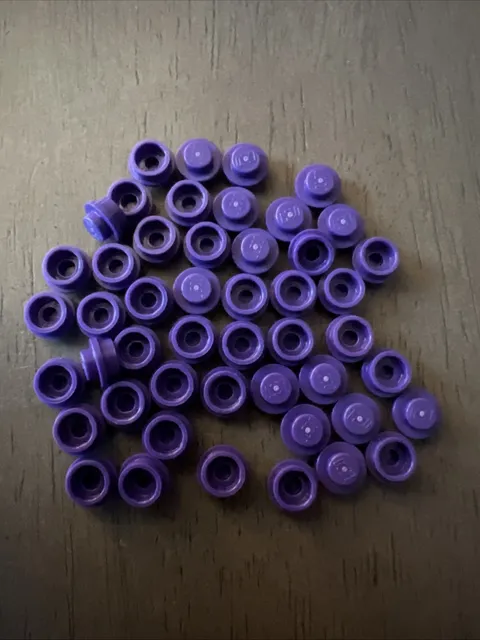 LEGO 4073 Dark Purple Plate, Round 1x1 - 48 Pieces