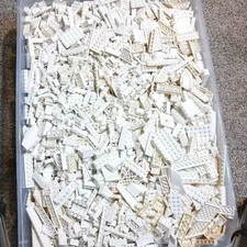 2lbs of Bulk Used White Lego Elements - All White Elements