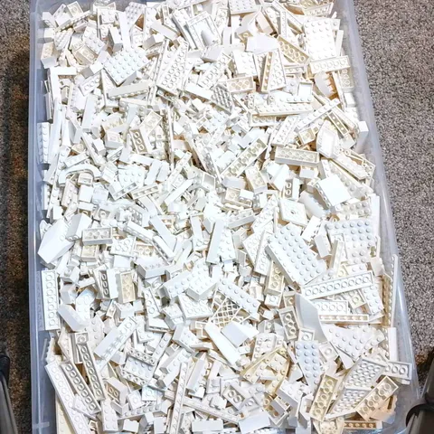 2lbs of Bulk Used White Lego Elements - All White Elements