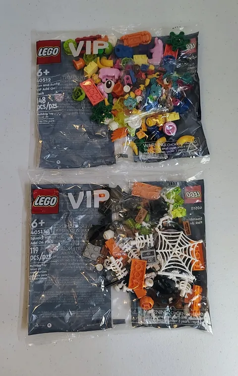 LEGO Spooky VIP Add-On Pack 40513 & Fun and Funky VIP Add-On Packs Bundle