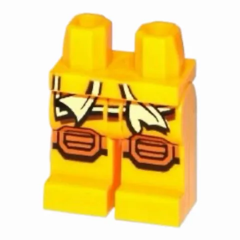 LEGO Minifigure, Hips and Legs with Bright Light Yellow Sash