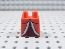 LEGO Red Printed Dress Skirt Fur Trim Dark Red Folds Minifig BL