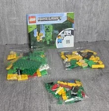Lego Minecraft 21156 BigFig Creeper and Ocelot 100% Complete w/Manual Retired