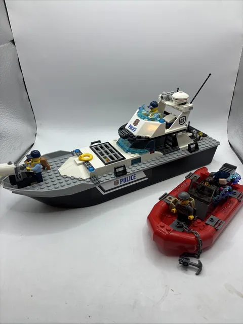 LEGO City 60129 Police Patrol Boat 200 Pieces No Instructions No Box Used