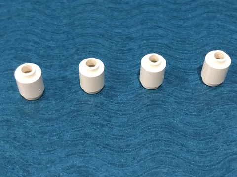 LEGO PART 3062b 1x1 ROUND BRICK WITH OPEN STUD 4 PIECES (WHITE)