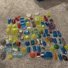 LEGO Vintage Trans Neon Green Parts Huge Lot Rare UFO Insectoids Blacktron More