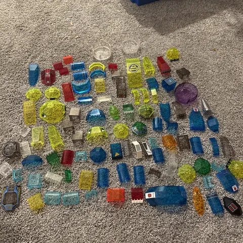LEGO Vintage Trans Neon Green Parts Huge Lot Rare UFO Insectoids Blacktron More