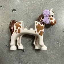 LEGO White Horse w/brown spots  w/ 2 x 2 Cutout Replacement For Set 41126