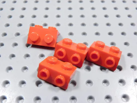 LEGO Lot of 4 Red 1x2-1x2 Brackets BD