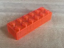 LEGO 2x6 Brick Trans-Neon Orange UNRELEASED Q-Part (44237/2456)